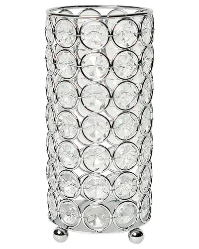 Lalia Home Elipse Crystal Decorative Flower Vase In Transparent