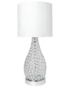 Lalia Home Laila Home Elipse Crystal Pinned Decorative Gourd Accent Table Lamp In Silver