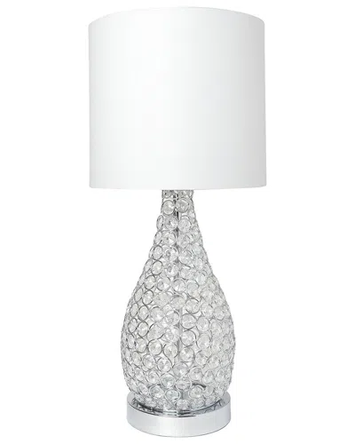 Lalia Home Laila Home Elipse Crystal Pinned Decorative Gourd Accent Table Lamp In Silver