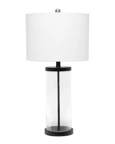 Lalia Home Entrapped Glass Table Lamp In Black