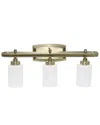 Lalia Home Essentix Contemporary 3-light Wall Mounted Fixture With Rectangle Backplate
