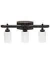 Lalia Home Essentix Contemporary 3-light Wall Mounted Fixture With Rectangle Backplate