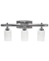 Lalia Home Essentix Contemporary 3-light Wall Mounted Fixture With Rectangle Backplate