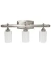 Lalia Home Essentix Contemporary 3-light Wall Mounted Fixture With Rectangle Backplate