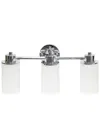 Lalia Home Essentix Contemporary Three Light Vanity Uplight Downlight Wall Mounted Fixture