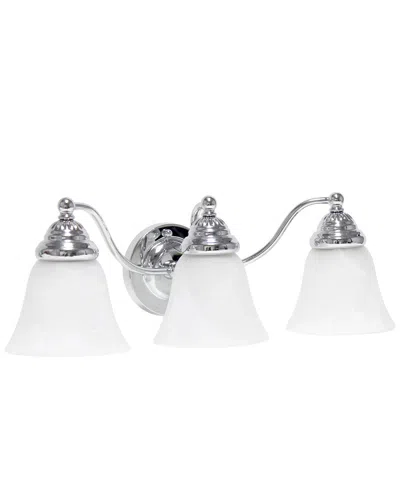 Lalia Home Essentix Traditional Three Light Curved Vanity Uplight Downlight Wall Mounted Fixture