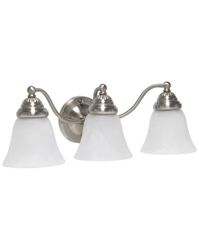 Lalia Home Essentix Traditional Three Light Curved Vanity Uplight Downlight Wall Mounted Fixture In Brass