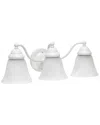 Lalia Home Essentix Traditional Three Light Curved Vanity Uplight Downlight Wall Mounted Fixture In White
