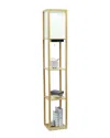 Lalia Home Floor Lamp Etagere With 2 Usb Charging Ports & Charging Outlet