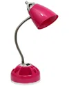 Lalia Home Laila Home Flossy Organizer Desk Lamp With Charging Outlet Lazy Susan Base In Pink