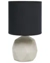Lalia Home Laila Home Geometric Concrete Lamp In Black