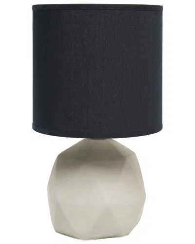Lalia Home Laila Home Geometric Concrete Lamp In Black