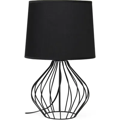 Lalia Home Geometric Table Lamp In Black