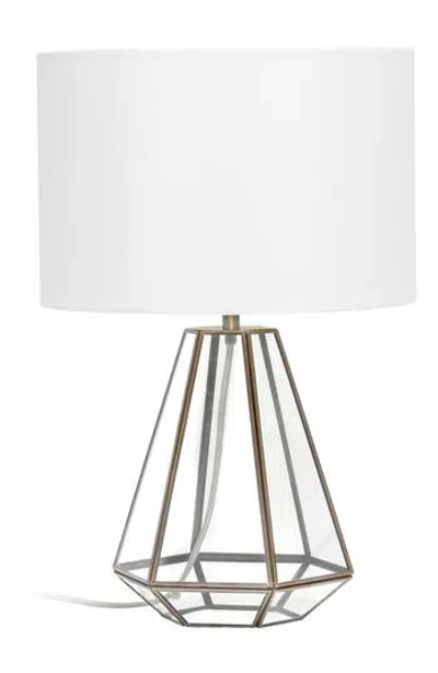 Lalia Home Geometric Table Lamp In White