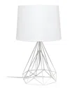 Lalia Home Geometric White Matte Wired Table Lamp In White