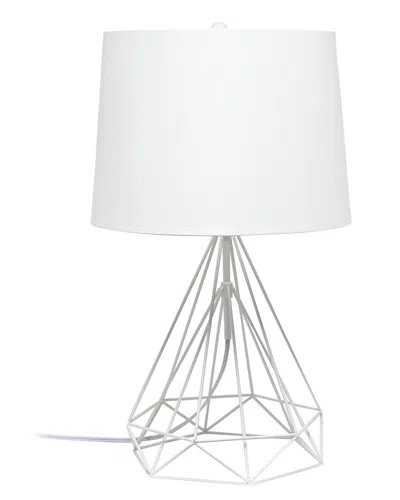 Lalia Home Geometric White Matte Wired Table Lamp