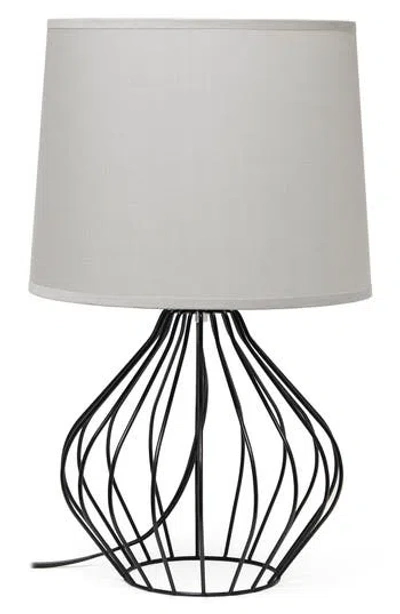 Lalia Home Laila Home Geometrically Wired Table Lamp In Black