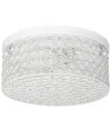 Lalia Home Glam 2 Light 12 Inch Round Flush Mount In White