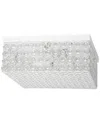 Lalia Home Glam 2 Light 12 Inch Square Flush Mount In White
