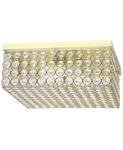 Lalia Home Glam 2 Light 12 Inch Square Flush Mount In Gold
