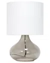 Lalia Home Laila Home Glass Raindrop Table Lamp With Fabric Shade In Smoke