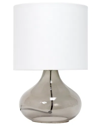Lalia Home Laila Home Glass Raindrop Table Lamp With Fabric Shade In Smoke