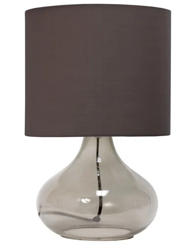 Lalia Home Laila Home Glass Raindrop Table Lamp With Fabric Shade In Smoke
