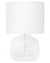 Lalia Home Laila Home Glass Raindrop Table Lamp With Fabric Shade In Clear