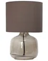 Lalia Home Laila Home Glass Table Lamp With Fabric Shade In Smoke