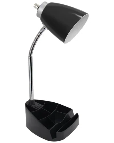 LALIA HOME LALIA HOME GOOSENECK ORGANIZER DESK LAMP WITH IPAD TABLET STAND BOOK HOLDER AND CHARGING OUTLET