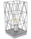 Lalia Home Laila Home Gray Geometric Square Metal Table Lamp In Gray