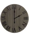 Lalia Home Handsome 21 Rustic Farmhouse Wood Wall Clock In Gray