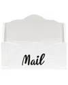 Lalia Home Homewood Farmhouse Wooden Decorative Envelope Shaped Desktop Letter Holder In White