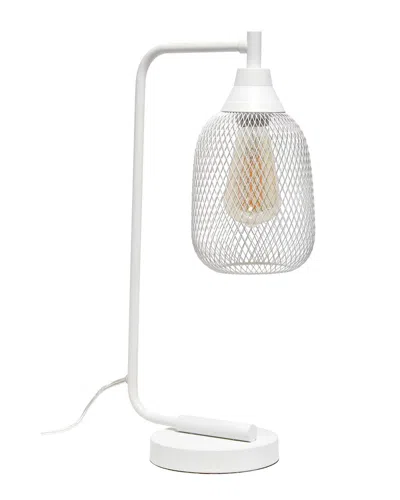 Lalia Home Industrial Mesh Desk Lamp In White