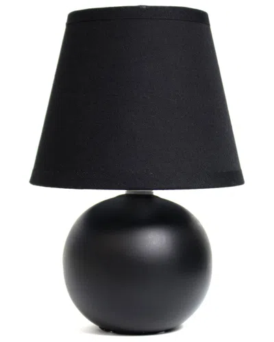 Lalia Home Laila Home Mini Ceramic Globe Table Lamp In Black
