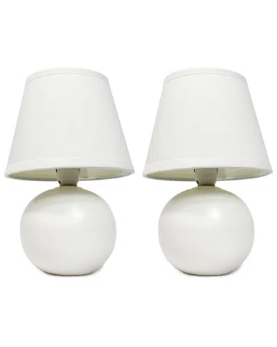 Lalia Home Laila Home Mini Ceramic Globe Table Lamp In Off-white