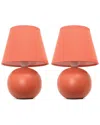 Lalia Home Laila Home Mini Ceramic Globe Table Lamp In Orange