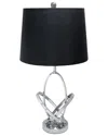 Lalia Home Laila Home Mod Art Polished Chrome Table Lamp With Black Shade In Silver