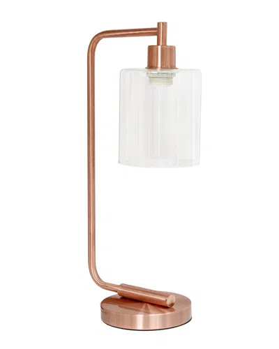 Lalia Home Modern Iron Desk Lamp In Rose