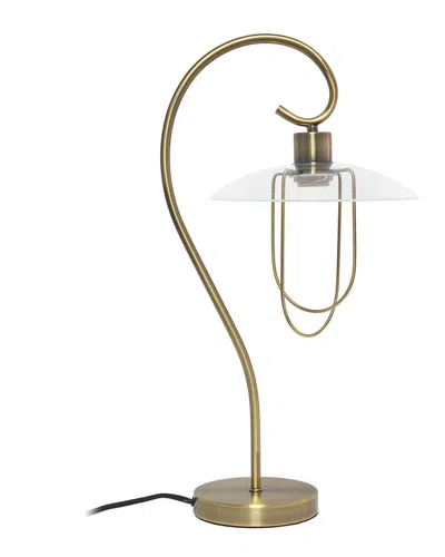 Lalia Home Modern Metal Scroll Table Lamp In Brass