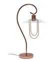 Lalia Home Modern Metal Scroll Table Lamp In Rose
