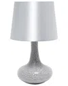 Lalia Home Laila Home Mosaic Tiled Glass Genie Table Lamp With Fabric Shade In Gray