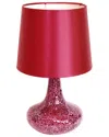 Lalia Home Laila Home Mosaic Tiled Glass Genie Table Lamp With Fabric Shade In Red