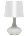 Lalia Home Laila Home Mosaic Tiled Glass Genie Table Lamp With Fabric Shade In White