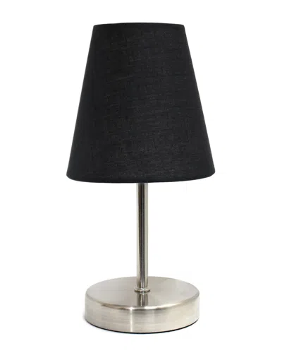 Lalia Home Nauru 10.5in Traditional Petite Metal Stick Bedside Table Desk Lamp In Silver