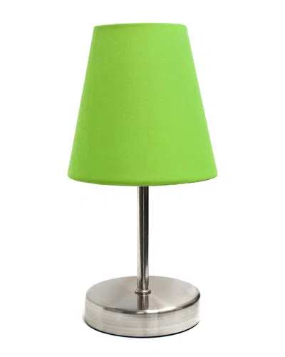 Lalia Home Nauru 10.5in Traditional Petite Metal Stick Bedside Table Desk Lamp In Silver