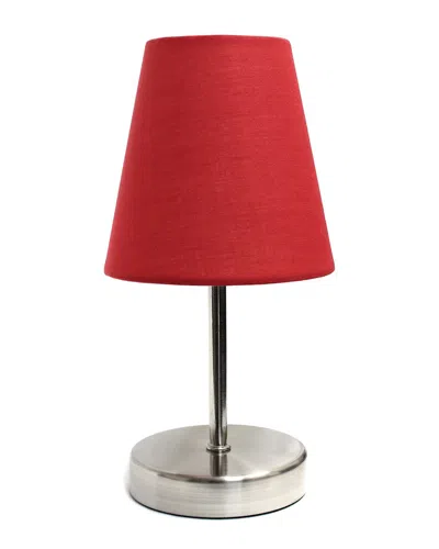 Lalia Home Nauru 10.5in Traditional Petite Metal Stick Bedside Table Desk Lamp In Silver