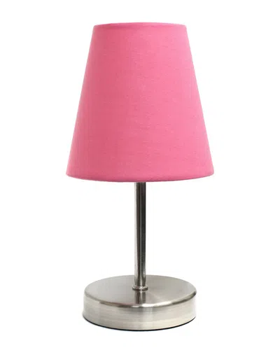 Lalia Home Nauru 10.5in Traditional Petite Metal Stick Bedside Table Desk Lamp In Silver