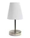 Lalia Home Nauru 10.5in Traditional Petite Metal Stick Bedside Table Desk Lamp In Silver
