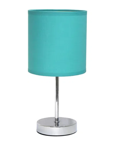 Lalia Home Nauru 11.81in Traditional Petite Metal Stick Bedside Table Desk Lamp In Silver